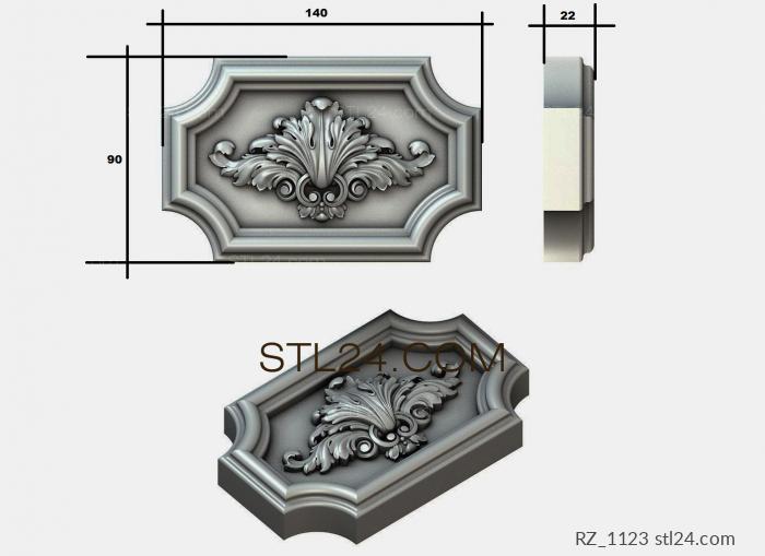 Rozette (Bagulnik, RZ_1123) 3D models for cnc